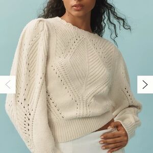 By Anthropologie Scallop collar sweater